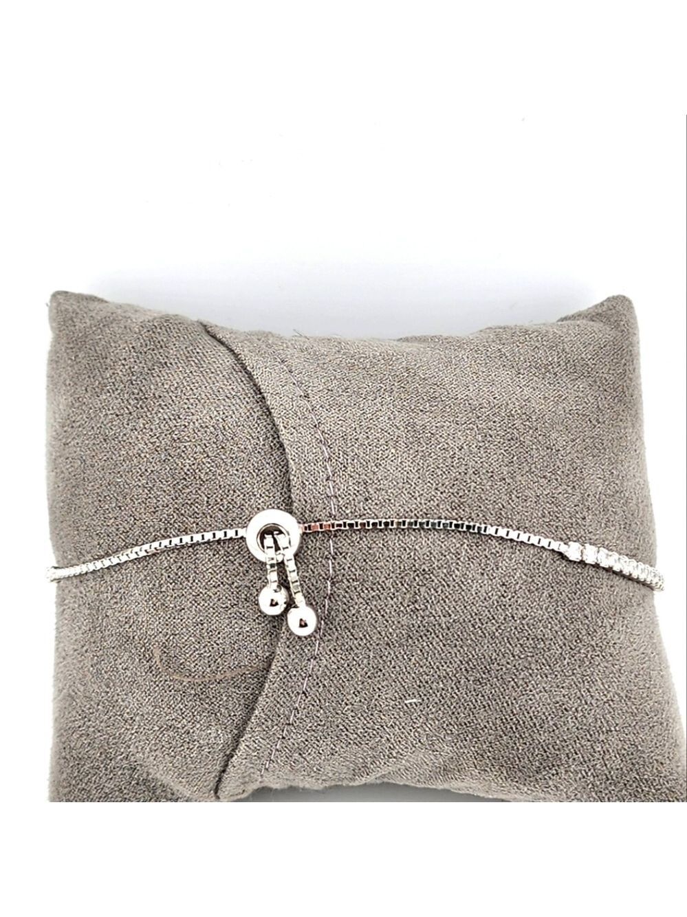 Elegant Silver Cross Adjastable Bracelet Stamped 925 with cubic zirconia stones - Picture 2 of 5